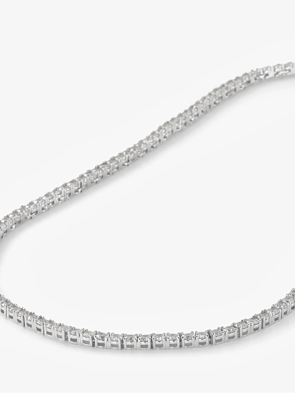 Melinda Maria Heiress Tennis Necklace 3mm (Silver) NEW - Never Worn - Picture 7 of 9